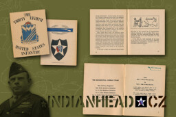 INDIANHEAD.CZ IM60015 US 2ID WWII BOOKLET THE THIRTY EIGHT UNITED STATES INFANTRY STAMPED BY ING. JOZA BREJCHA